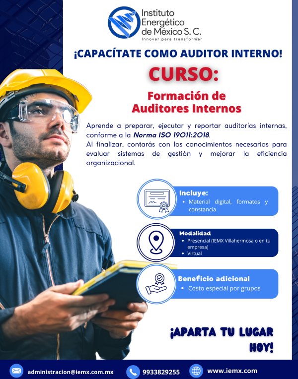 FORMACIÓN DE AUDITORES INTERNOS (ISO 19011-2018)